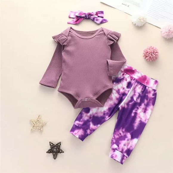 Baby Girl Tie Dye Romper Set - Picture 1 of 1